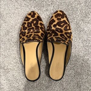 Michael Kors Brown Leopard Print Mules
